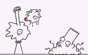 A screenshot from The Sampsans couch gag
