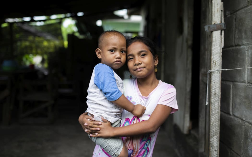 Children in Betio, South Tarawa, Kiribati.