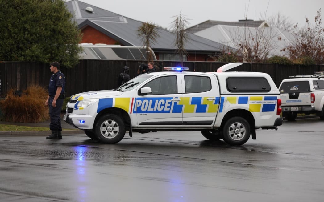 Police attending a major incident (re house fire) in Christchurch.
