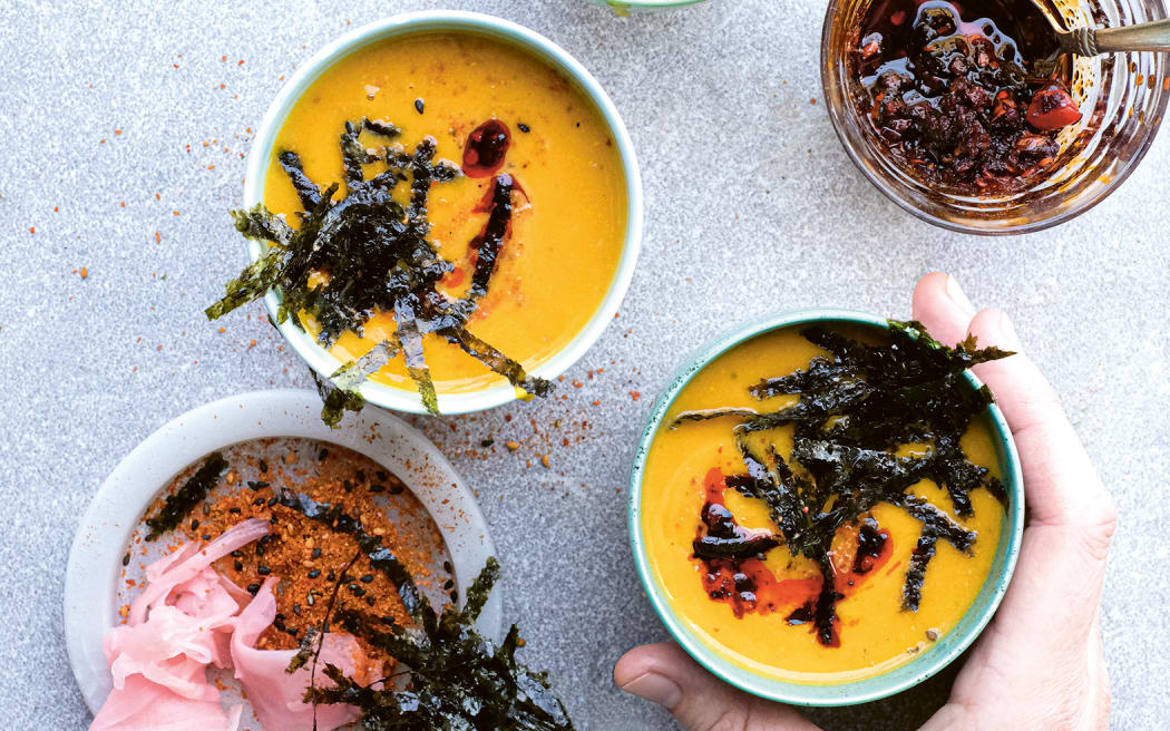 Miso pumpkin soup