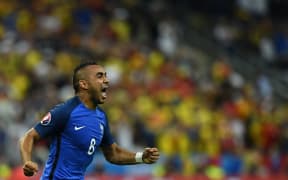 France's Dimitri Payet celebtrates his goal against Romania at Euro 2016.