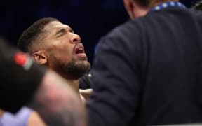 Anthony Joshua after his fight against Oleksander Usyk in 2021.