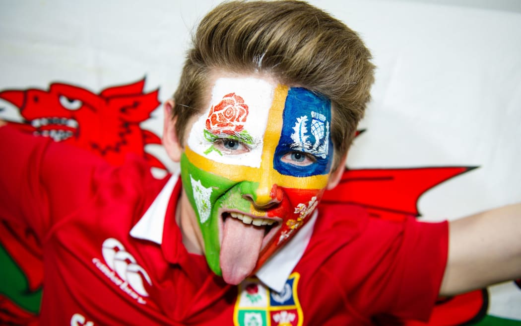 A Lions fan before one of the team's 2017 tour matches.