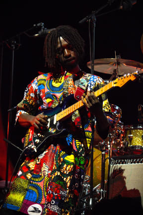 A member of Senegalese musical icon Baaba Maal's band, which played WOMAD in New Plymouth on 17 March, 2024.