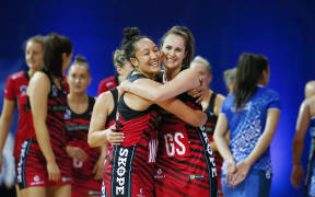 Erikana Pedersen and Brooke Leaver of the Tactix
