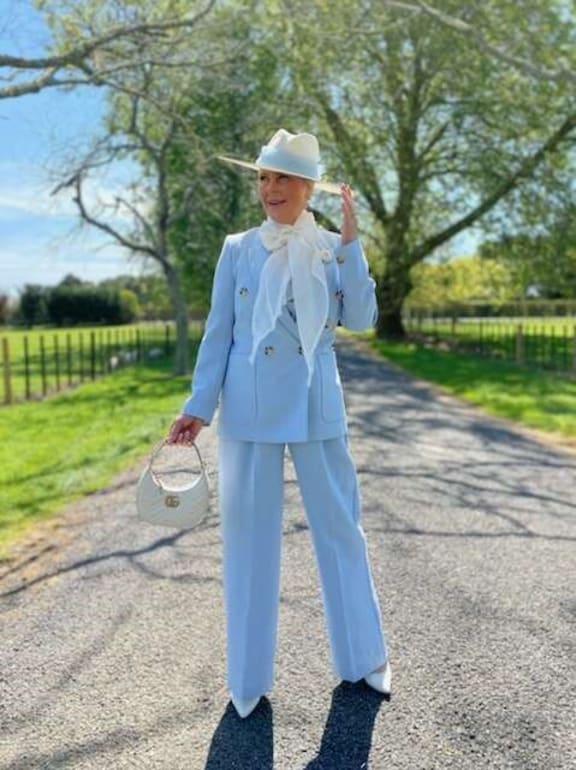 Anna Campbell, New Zealand finalist in the 2023 Lexus Melbourne Cup Carnival’s Fashion on the Field