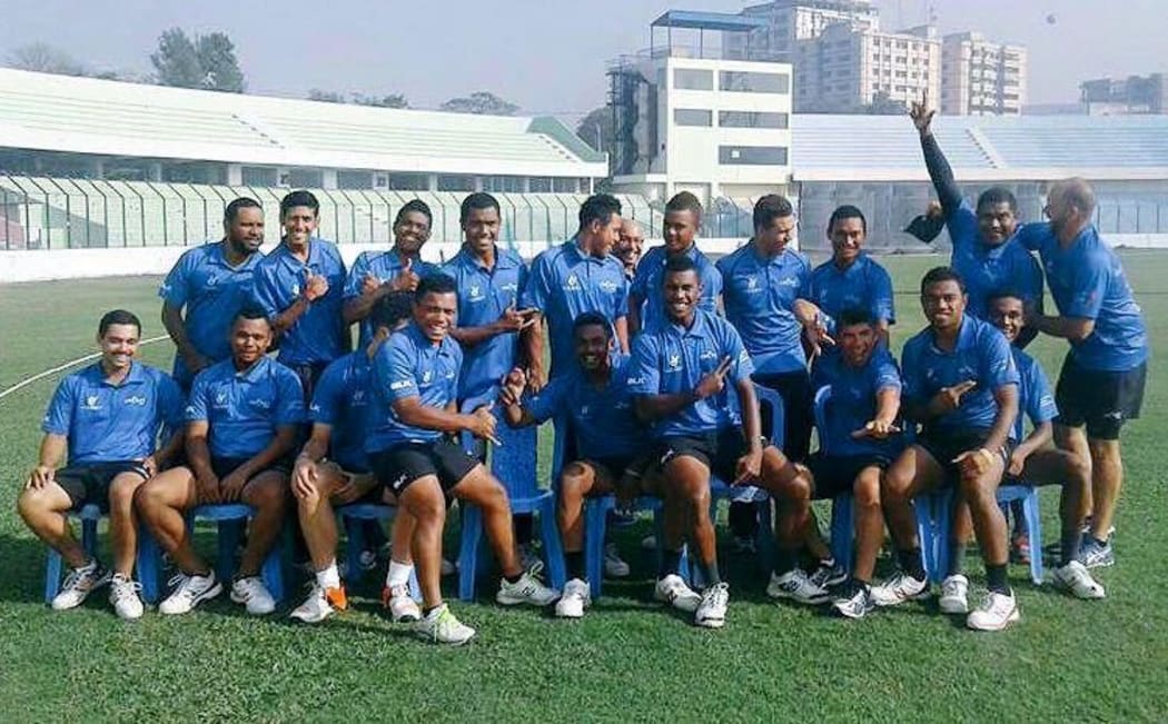 The Fiji Under 19 team at the World Cup in Bangladesh.