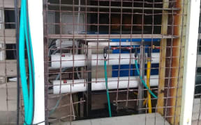 Part of the first new desalination unit now in operation in Banaba
