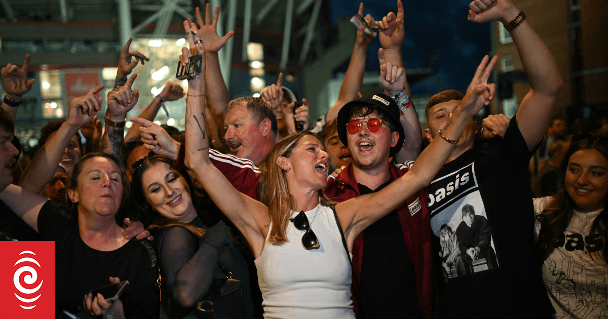 British rock band Oasis reunite in Cardiff