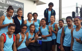 The Fiji Pearls Netball team in Australia earlier this year.