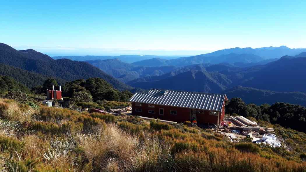Moonlight Tops Hut on the new Paparoa track