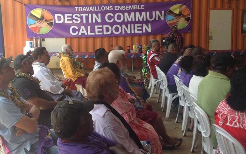 A rally of the Common Caledonian Destiny party.