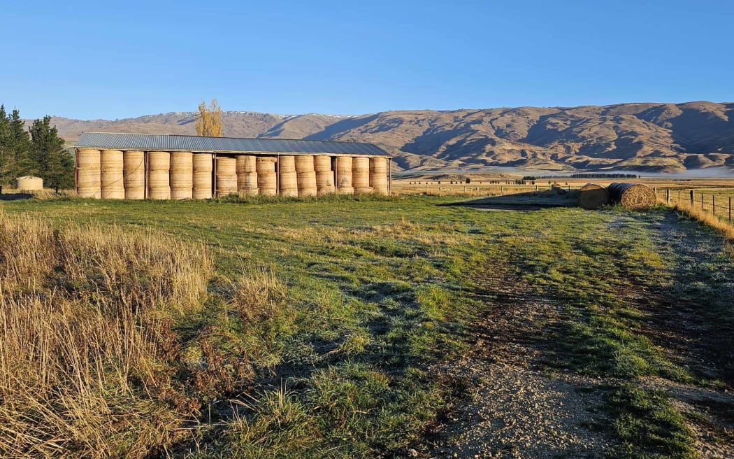 Central Otago winter hay stored