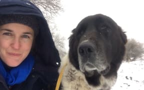 Chloe Phillips-Harris and her dog Bagera