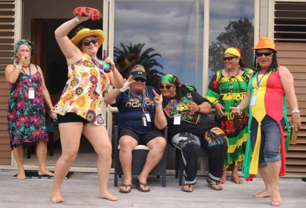 Reggae fans get into the vibe at the 2018 Bay of Islands Music Festival.