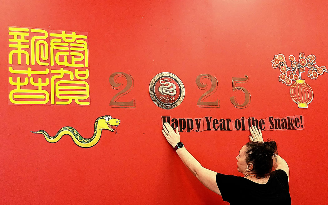 Glenfield Library’s team members are welcoming the year of the snake, Auckland