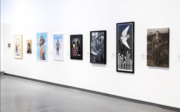 Installation views of the  Kiingi Tuheitia Portraiture Award at the The New Zealand Portrait Gallery Te Pūkenga Whakaata, on until Sunday August 20th 2023