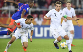 All Whites Sarpreet Singh (L) and Joe Bell.