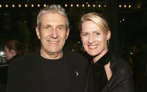 Harry M Miller pictured with his long-term partner Simmone Logue.
