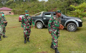 Indonesian military personnel in Maybrat regency, West Papua province, 11 September 2021