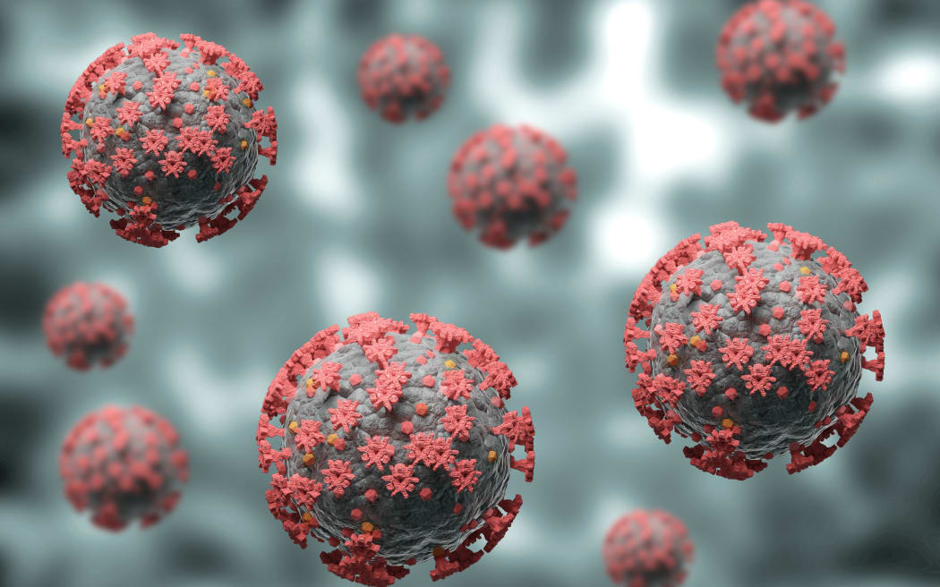 expanded coronavirus, covid-19 causing a pandemic of respiratory disease with risk of mortality worldwide. Copy Space. 3D rendering