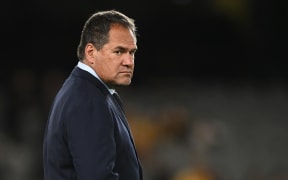 Head Coach of Australia Dave Rennie during the Rugby Championship match between Australia and New Zealand at Marvel Stadium in Melbourne, Thursday, September 15, 2022. 
Photo: AAP Image/Joel Carrett/ www.photosport.nz