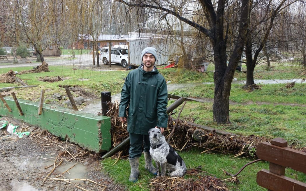 Andrew Quinney faces months of mahi to tidy up, after the Motupiko River flooded across his bush camp.