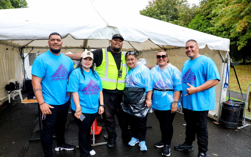 Gate one volunteers at Polyfest