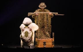 Christchurch sisters Natasha English and Tatyanna Meharry won the World of WearableArt Awards in Wellington last night with their piece, War Story.