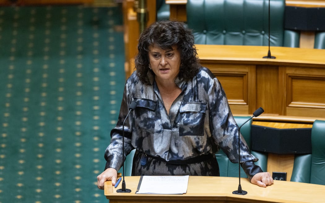 Casey Costello speaks in the debate on the Privileges Committee's majority recommendation of parliamentary suspensions for three Te Pāti Māori MPs.