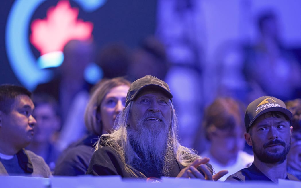 Supporters watch the results come in on Election Day at the Conservative election party in Canada.