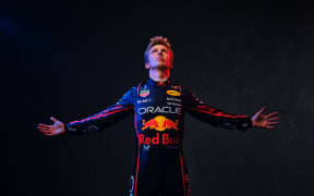 Liam Lawson poses during the Oracle Red Bull Racing brand shoot, 2025.