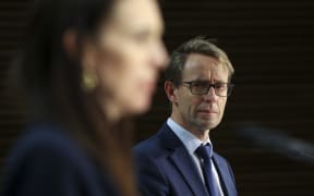Director-General of Health Dr Ashley Bloomfield looks on during a press conference at Parliament on August 31, 2021 in Wellington, New Zealand. (Photo by Hagen Hopkins - Pool/Getty Images)