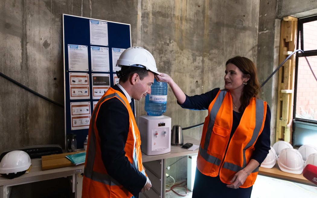 Nicola Willis and Simeon Brown at Wellington Hospital