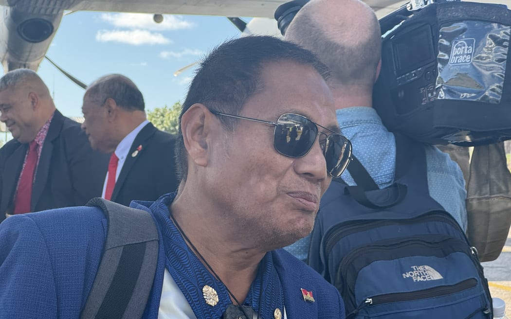 Alexander Teabo, Kiribati Education Minister lands in Vava'u.