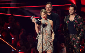Taylor Swift accepts the Video of the Year award for “All Too Well” (10-minute Taylor’s Version) onstage at the 2022 MTV VMAs at Prudential Center on August 29, 2022 in Newark, New Jersey.