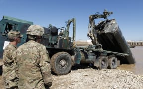 US army forces supervise during a training session at the Taji camp, north of Baghdad in 2017. File photo
