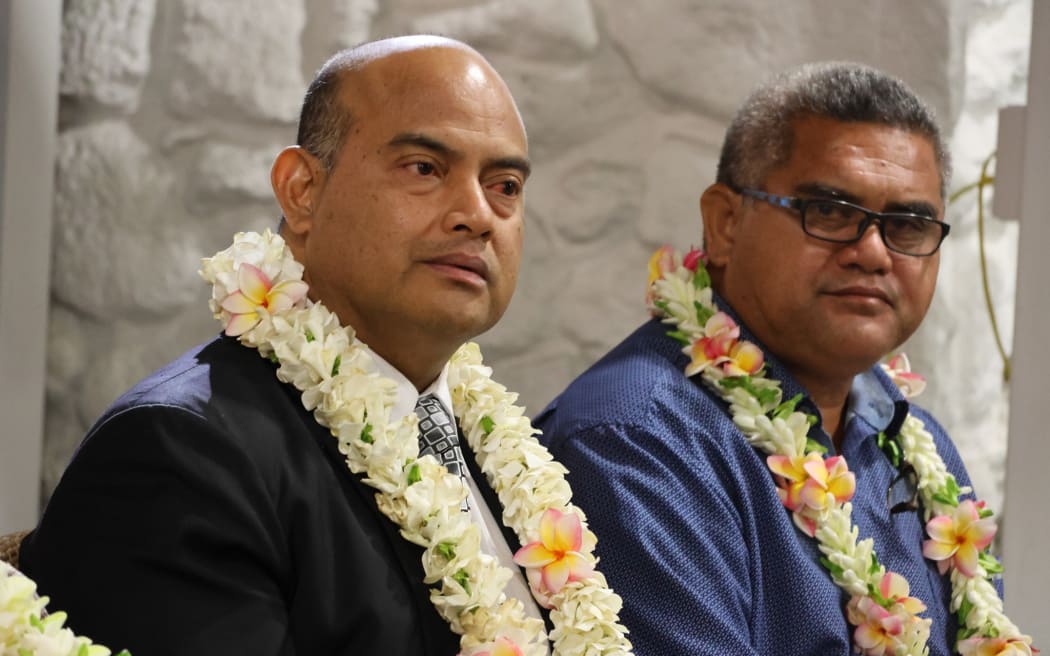 Nauru President David Adeang at the opening of the 52nd Pacific Islands Forum Leaders Meeting on Rarotonga. 6 November 2023.