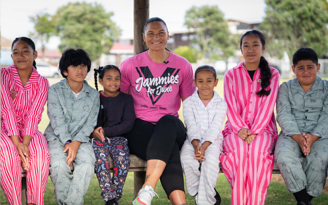 Dame Valerie Adams supports Middlemore Foundation's annual Jammies for June campaign to provide donated pyjamas to Auckland children during winter.