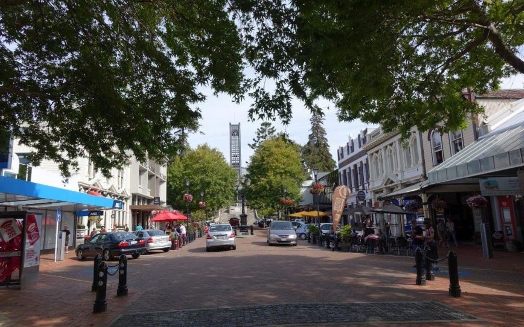 Trafalgar Street in central Nelson