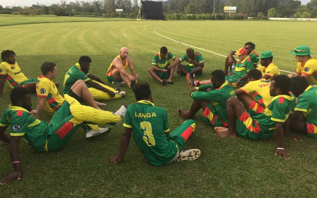 Vanuatu, including player/coach Shane Deitz, training in Malaysia ahead of their debut in World Cricket League 4.