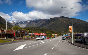 Fox Glacier's main street.