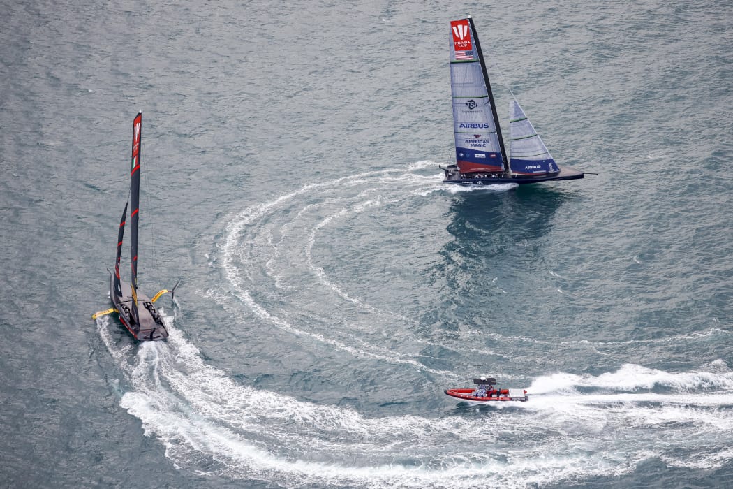 Luna Rossa and American Magic in the America's Cup Challenger Selection Series.