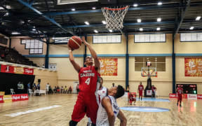 Jo Delaunay-Belleville in action for New Caledonia