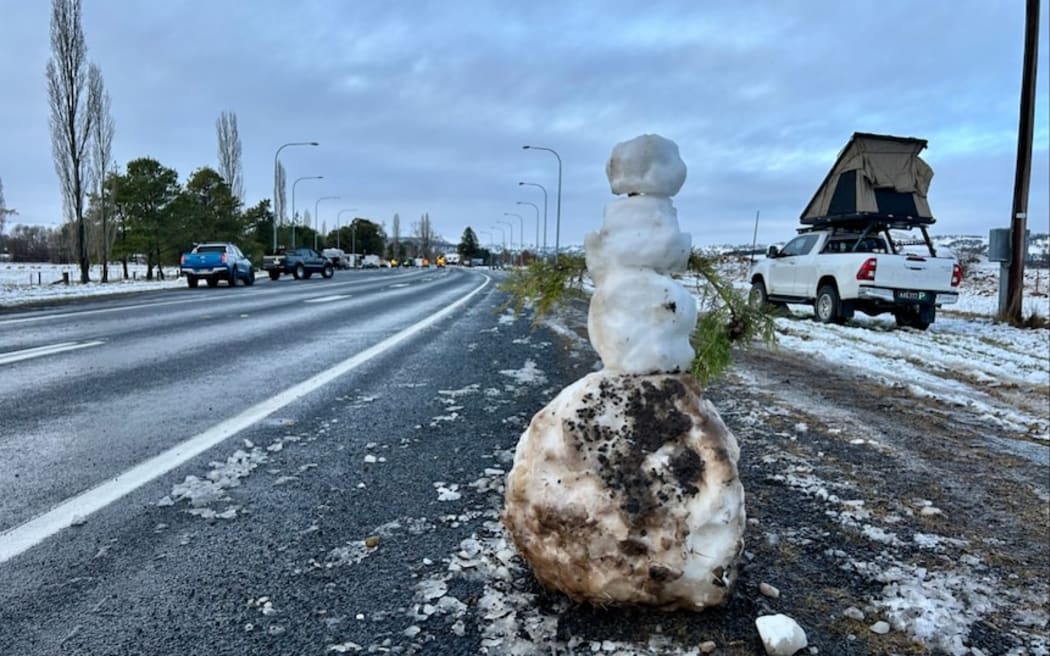 Ice and snow have kept parts of the New England Highway closed on Sunday morning.