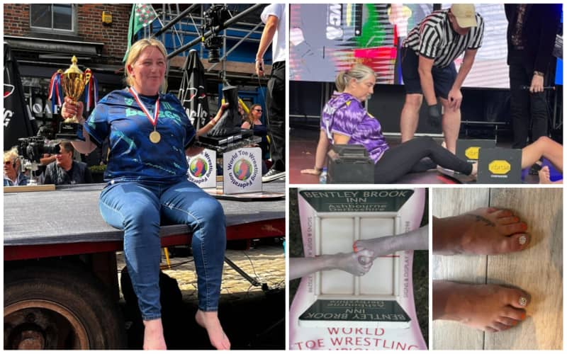 Lisa 'Twinkle Toes' Shenton is a 7-tome world champion toe wrestler.