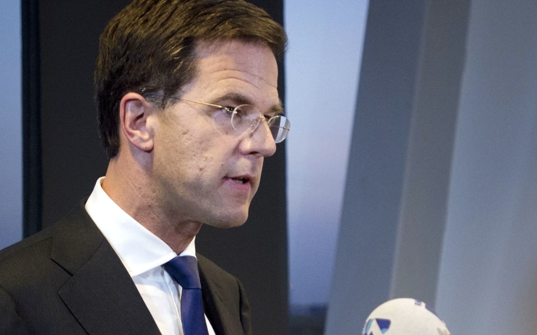 Dutch Prime Minister Mark Rutte at Schiphol Airport near Amsterdam.
