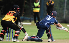 Scotland's Matthew Cross led with the bat, scoring an unbeaten 101