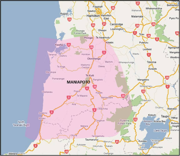 Map of Maniapoto.