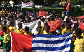 Ni-Vanuatu march in support of West Papuan self-determination aspirations.
